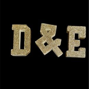 Gold Glitter D&E Decorative Letters